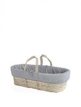 Image of Clair De Lune Terry Dot Palm Moses Basket With Padded Liner
