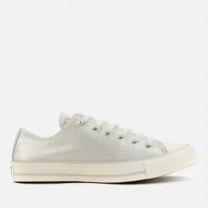 image of Converse Womens Chuck Taylor All Star Digital Powder Ox Trainers - Egret/Silver/Egret - UK 3