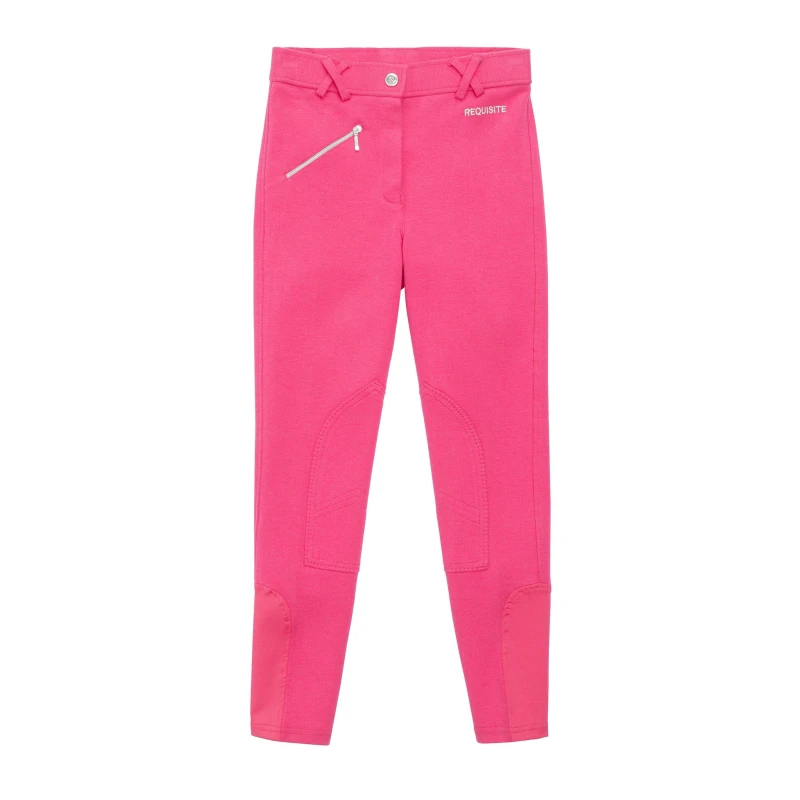 Image of Requisite Euro Seat Breeches Juniors - Pink Pink S