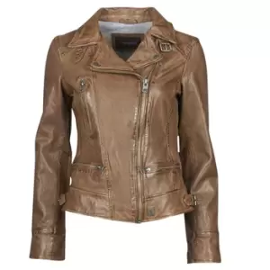 image of Oakwood VIDEO womens Leather jacket in Brown - Sizes XXL,S,M,L,XL,XS,3XL