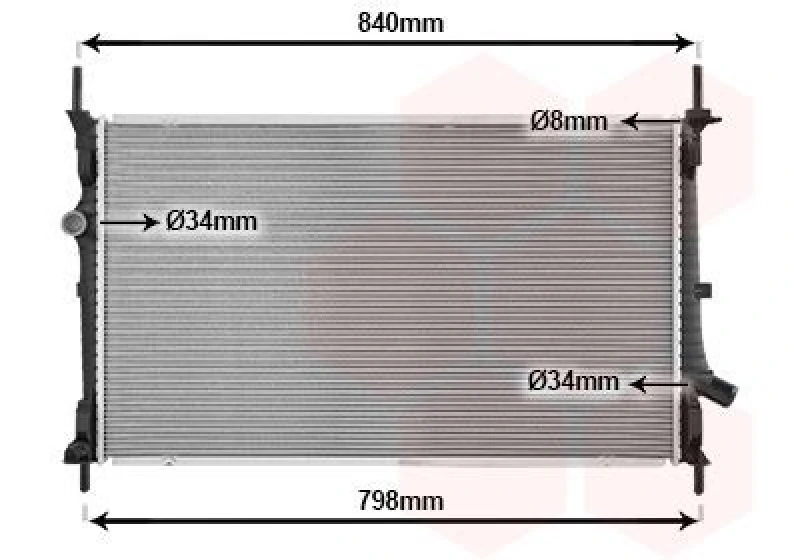 Image of VAN WEZEL Engine radiator VAN WEZEL 18012729