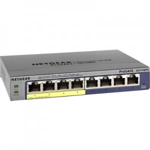 image of Netgear GS108p Prosafe Plus 8 Port Gigabit Ethernet Switch