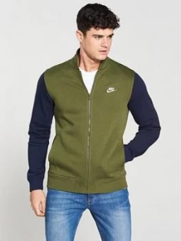 Image of Nike Sportswear Club Bomber Jacket Olive Size 2XL Men