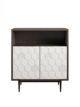 Image of Cosmoliving By Cosmopolitan Olivia Storage Cabinet- Grey/Oak