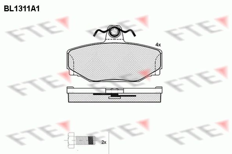 Image of Brake pad set FTE 9010100