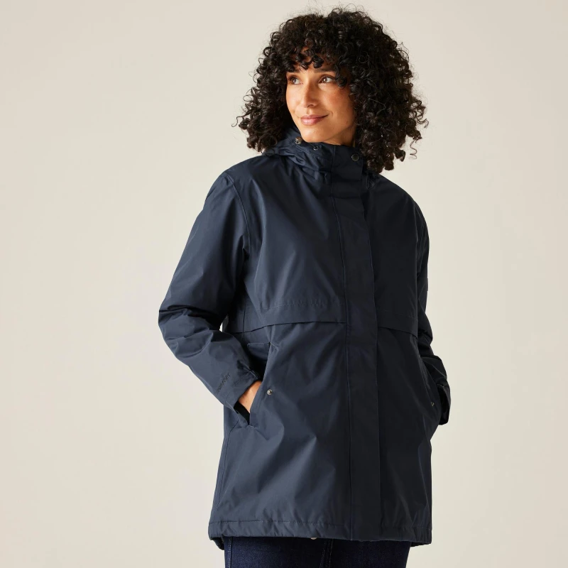 Image of Regatta Womens Brielly Thermoguard Insulated Waterproof Jacket Navy Blue female 16