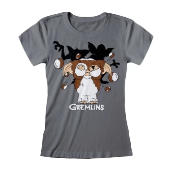 Image of Gremlins - Fur Balls Womens Large T-Shirt - Charcoal