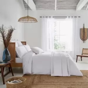 Image of Ted Baker Plain Dye Cotton Duvet Cover - White