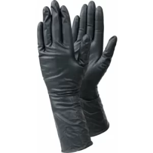 image of Ejendals Tegera Disposable Gloves, Black, Nitrile, Powder Free, Smooth, Size 10,