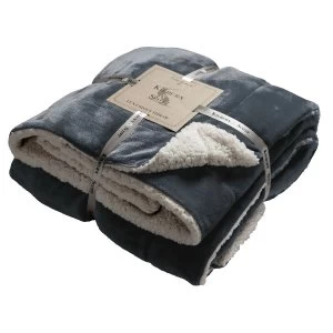 image of Gallery Sherpa Throw - Silver