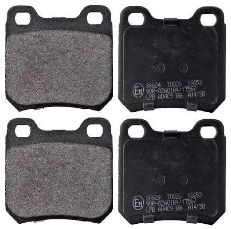 Image of A.B.S. 36624 Brake pad set without integrated wear sensor Brake Pad Set,disc brake (402)