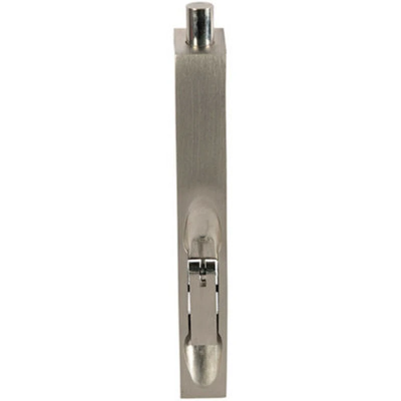 Image of Loops Lever Action Flush Door Bolt with Flat Keep Plate 152 x 20mm Satin Nickel Metallics unisex