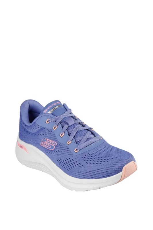 Image of Skechers Arch Fit 2.0 Big League Trainer - Blue, Size 7, Women Blue WFOKM Female 7