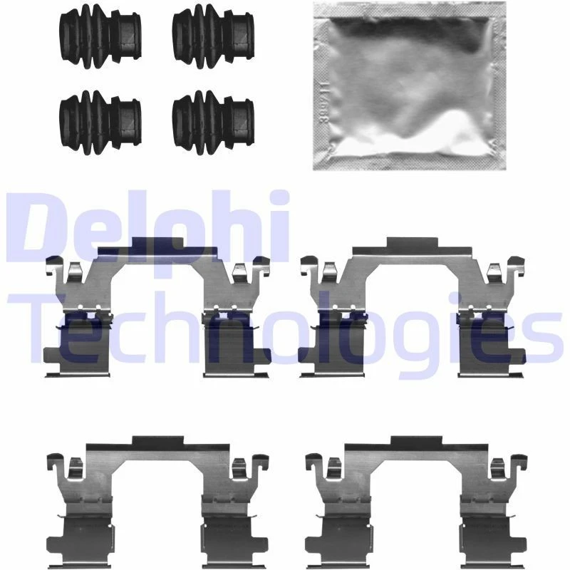 Image of DELPHI Brake pad fitting kit DELPHI LX0709