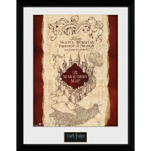 image of Harry Potter Marauders Map 30 x 40cm Framed Collector Print