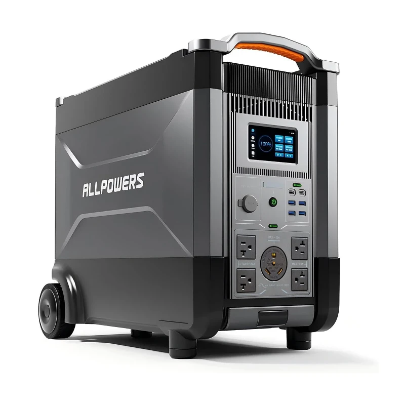 Image of ALLPOWERS R4000 Expandable Portable Power Station, 3456Wh LiFePO4 Battery Backup, UPS Solar Generator for Power Outage, Travel