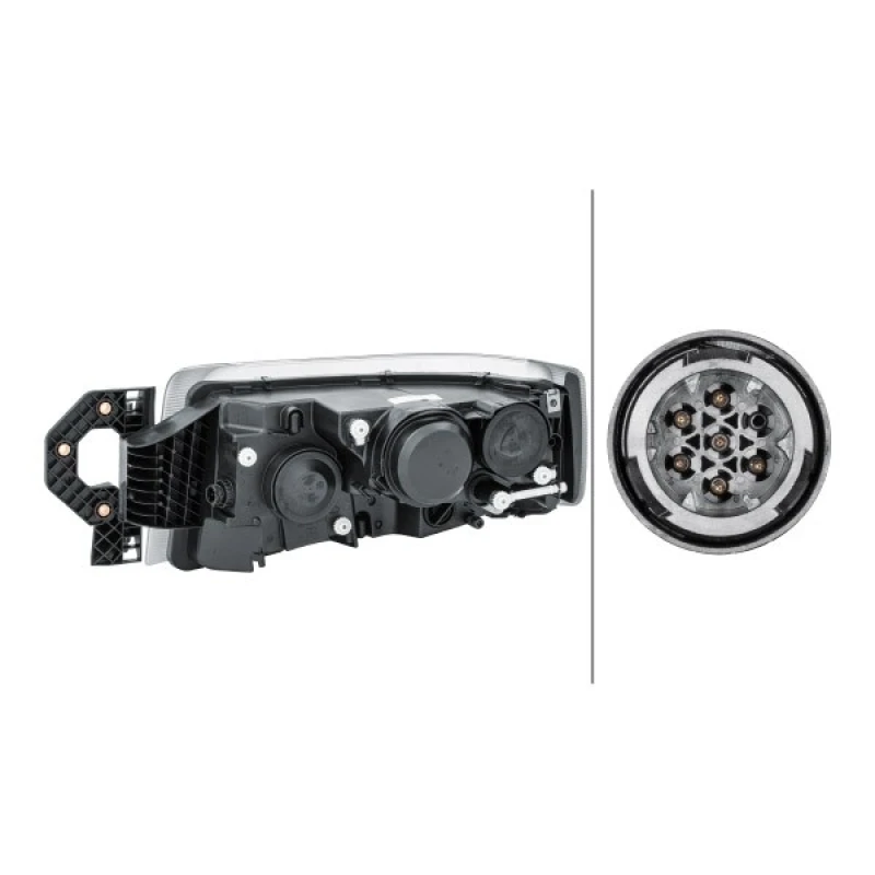 Image of HELLA 1EL 011 171-281 Headlights W5W, Right, with bulbs, Halogen Headlight (259)