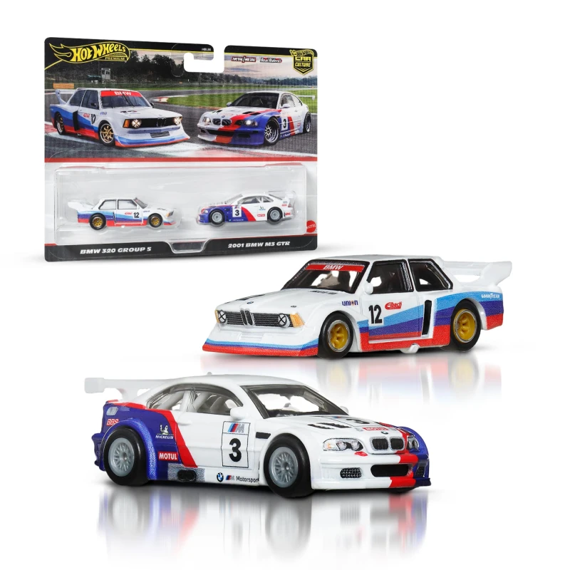 Image of Hot Wheels Premium 2-Pack 2025 Mix 2 BMW E46 GTR & BMW 320 GRP5