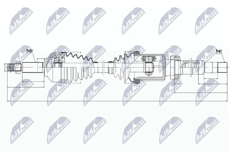 Image of NTY Drive shaft NTY NPW-FR-074