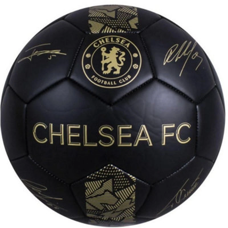 Image of Chelsea Fc Phantom Signature Football Black/gold (5)