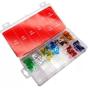 image of S6208 96 Piece mini blade auto fuse kit - Amtech