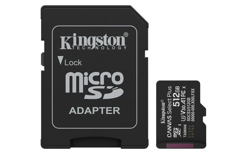 Image of Kingston Canvas Go! Plus SDXC Card 200R C10 UHS-I U3 V30 512GB