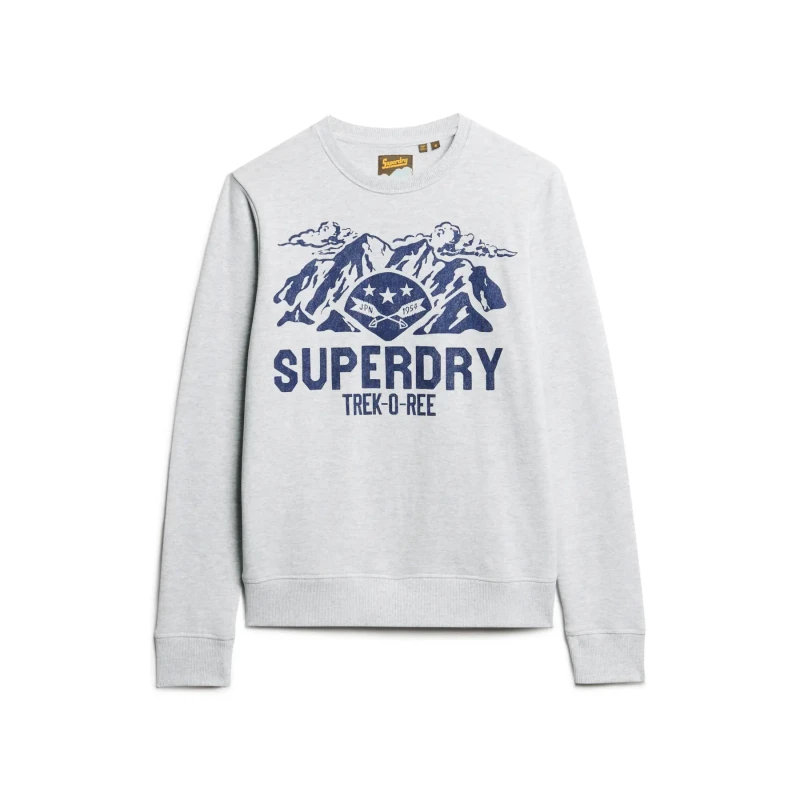 Image of Superdry's Lo-fi Outdoors Graphic Crew Pullover Gris Male L