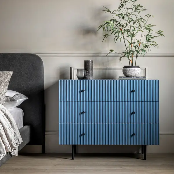 Image of Baybridge 3 Drawer Chest Blue