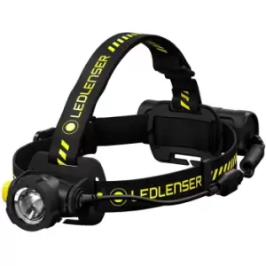 image of LED Lenser H7R WORK Rechargeable LED Head Torch Black & Yellow