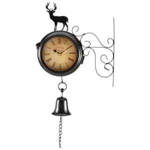 image of Garden Gear Wall Mounted Metal Stag Clock