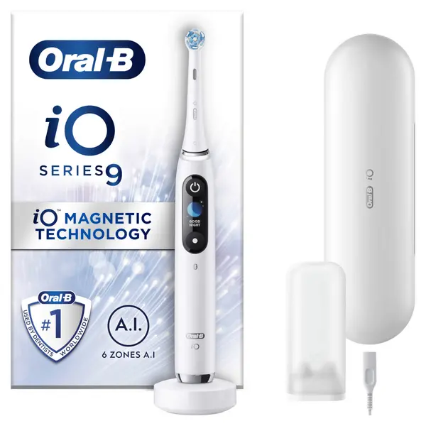Image of Oral B iO 9 White Alabaster Electric Toothbrush