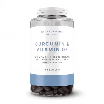 Image of Myvitamins Curcumin & Vitamin D Capsules - 180Capsules