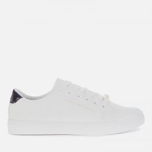 Image of Tommy Hilfiger Womens Venus Leather Essential Trainers - White - UK 4