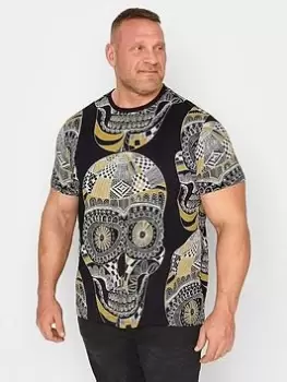 Image of BadRhino Paisley Skull T-Shirt, Black, Size 1Xl, Men