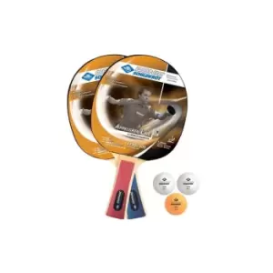 image of Donic-Schildkrot Applegren 300 Table Tennis Paddle & Balls Set - Black