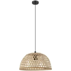 image of Netlighting Claverdon Dome Pendant Ceiling Light Black - EG43253