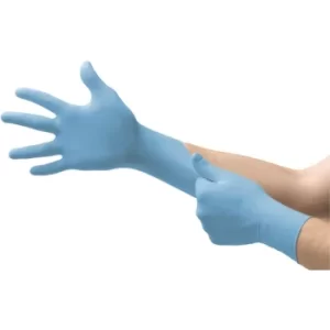Image of VersaTouch Disposable Gloves, Blue, Nitrile, Powder Free, Textured Fingertips, Size 7, Pk-100