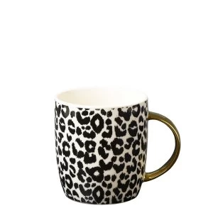 image of Animal Luxe Barrel Mug with Leopard Print Black