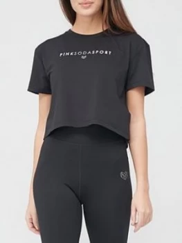 Image of Pink Soda Ave Fitness T-Shirt - Black