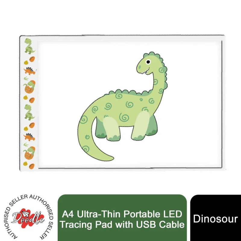 Image of Doodle A4 Ultra-Thin Portable 'LED Tracing Pad' w/ USB Cable Green unisex