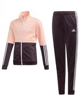 Image of adidas Girls Tracksuit - Purple, Coral, Size 13-14 Years, Women