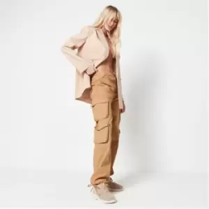 image of Missguided Pocket Detail Cargo Trousers - Beige