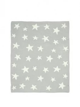 Image of Mamas & Papas Grey Star Chenille Blanket