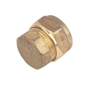 Image of Plumbsure Compression Stop end Dia15mm Pack of 10