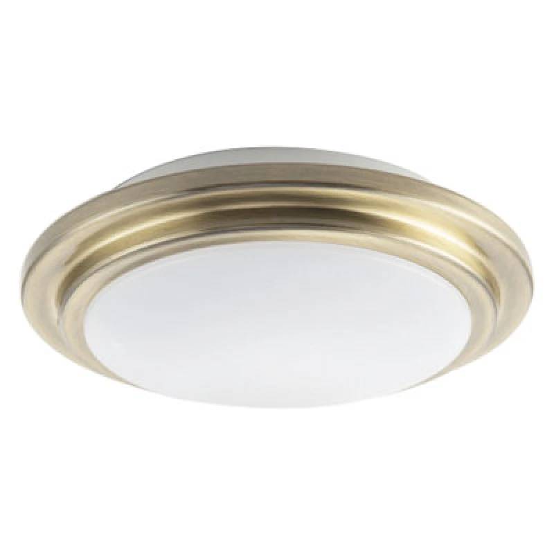 Image of Happy Homewares Modern Chic Antique Brass Flush LED Bathroom Ceiling Light Fitting