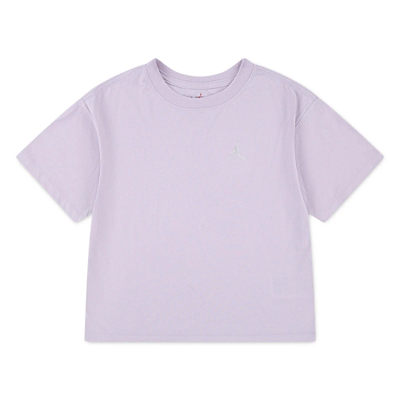 Image of Air Jordan Jumpman Cropped T-Shirt Junior Girls Doll Lillac female 9-10 (M)