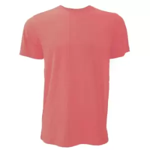 Image of Canvas Unisex Jersey Crew Neck T-Shirt / Mens Short Sleeve T-Shirt (2XL) (Heather Red)