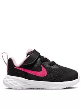 Image of Nike Infant Revolution 6 - Black/Pink, Size 5.5