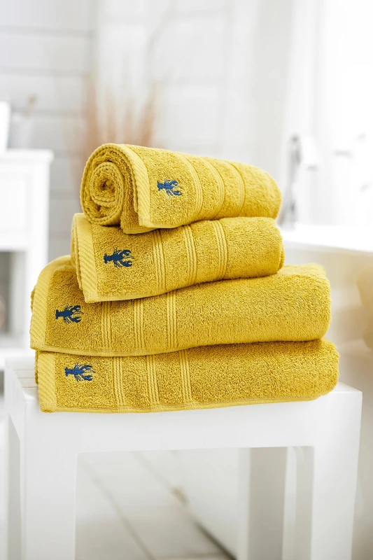 Image of Lobster Creek Kaleidoscope 550gsm Combed Cotton Towels Gold