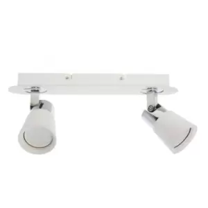 Image of Cristal Record Lighting - Cristal Iris 2-Light 31.5cm Flush Mount GU10 White Chrome